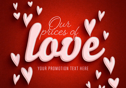 Text Effect Valentine Day Love