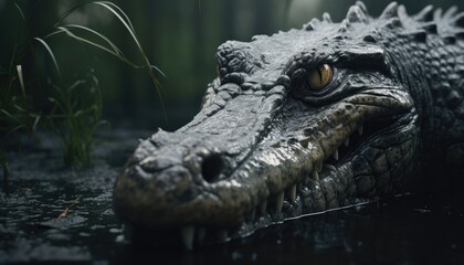 Obraz premium crocodile in the water