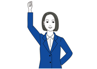 スーツ女性上半身