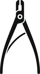 Metal scissors icon simple vector. Clothes pin. Hook style craft