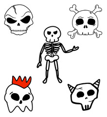 skull and skeleton