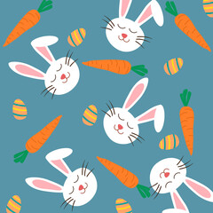 seamless pattern with rabbits