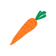 Carrot illustration icon on white background