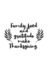 Vintage Thanksgiving Hand Lettering Design Template with Autumn Leaf Print for Greeting Card and Party Banner