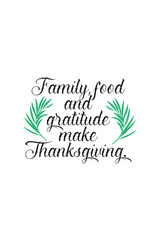 Obraz premium Vintage Thanksgiving Hand Lettering Design Template with Autumn Leaf Print for Greeting Card and Party Banner