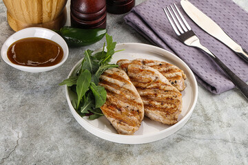 Grilled turkey breast fillet steak