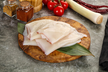 Fresh raw squid for cooking