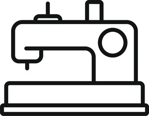 Sewing machine icon outline vector. Craft decorative. Fashion work equipment