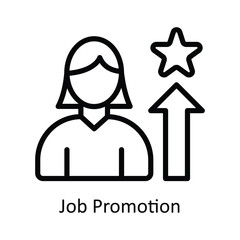 Job Promotion vector  outline Design illustration. Symbol on White background EPS 10 File