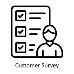 Customer Survey vector  outline Design illustration. Symbol on White background EPS 10 File