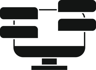 Online computer chat icon simple vector. Online gadget. Corporate desk