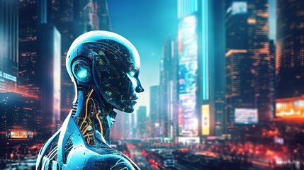 Using artificial intelligence AI in financial indust  AI generated illustration