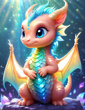 fairy tale baby dragon