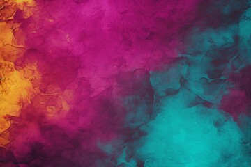 Fiery Golden Brown, Cyan, and Magenta Abstract Ombre Background