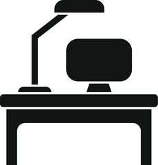 Home smart office icon simple vector. Online work. Data remote