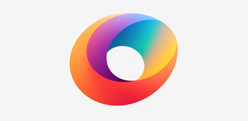 A colorful rainbow logo on a white background.Logo,abstract