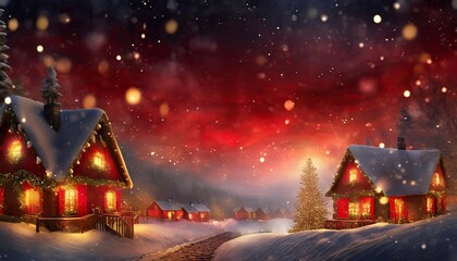 Merry christmas red beautiful artwork seasonal illustration with copy space background