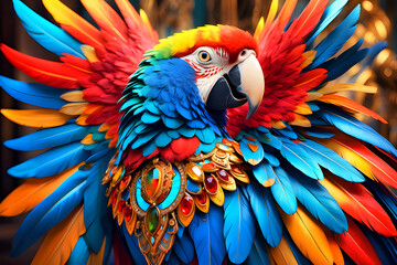 Obraz premium blue and yellow macaw