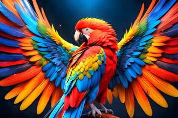Fototapeta premium blue and yellow macaw