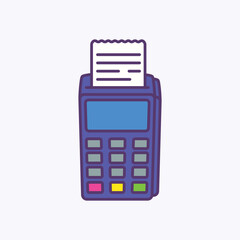 Payment Terminal with paper check, Card reader Machine, EDC Machine