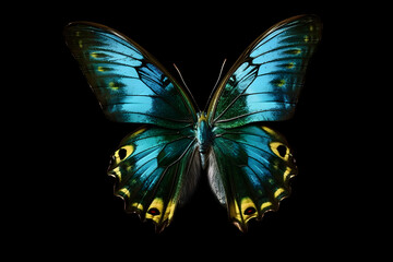 Fototapeta premium butterfly isolated on black. 