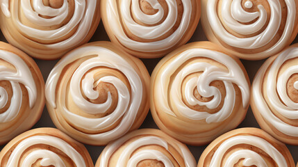 Obraz na płótnie Canvas Cinnamon rolls with icing