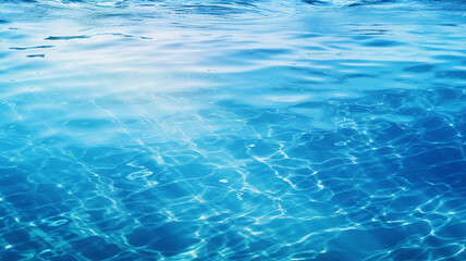 Beautiful blurred natural blue background with water