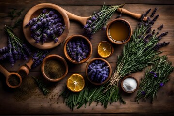 Obraz na płótnie Canvas Incorporate aromatic herbs like lavender and rosemary.