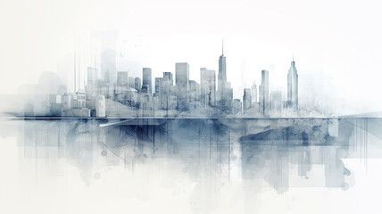 Poster abstract of the city. Sustainable development plan concept - obrazy, fototapety, plakaty