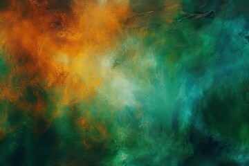 Vivid Ombre Color Blend Abstract with Fiery Blue and Green Hues.