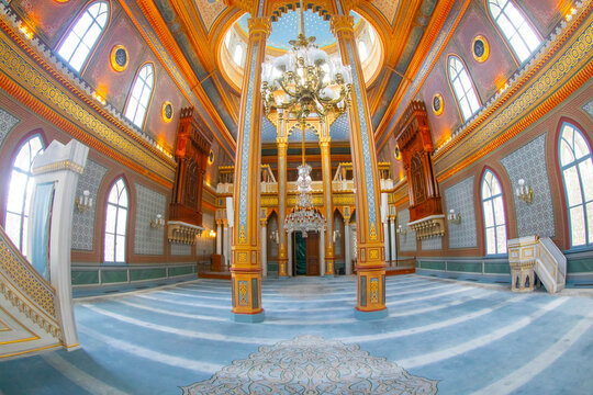 Yildiz Hamidiye Mosque built by Sultan Abdulhamid II, 1885 in Besiktas, (Turkish Yildiz Hamidiye Camisi, Besiktas, istanbul)