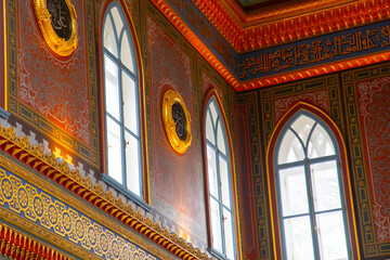 Yildiz Hamidiye Mosque built by Sultan Abdulhamid II, 1885 in Besiktas, (Turkish Yildiz Hamidiye...