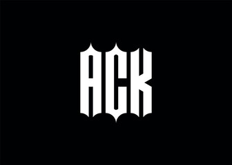 ACK initial monogram letter business logo