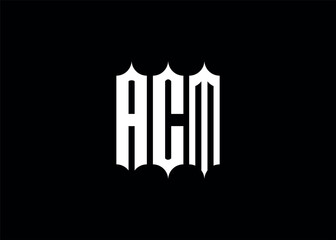 ACM initial monogram letter business logo