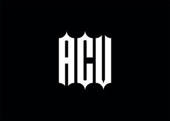 ACV initial monogram letter business logo