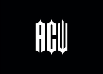 ACW initial monogram letter business logo