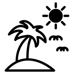 beach with palm tree dualtone