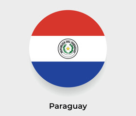 Paraguay flag bubble circle round shape icon vector illustration © Kuemin