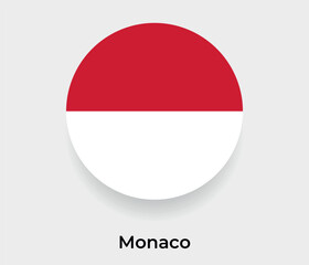 Monaco flag bubble circle round shape icon vector illustration