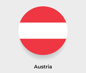 Austria flag bubble circle round shape icon vector illustration