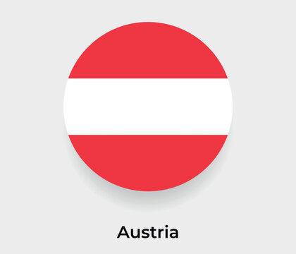 Austria flag bubble circle round shape icon vector illustration