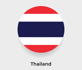Thailand flag bubble circle round shape icon vector illustration
