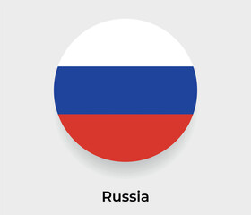 Russia flag bubble circle round shape icon vector illustration