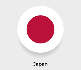 Japan flag bubble circle round shape icon vector illustration © Kuemin