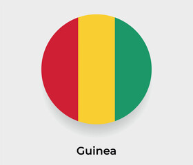 Guinea flag bubble circle round shape icon vector illustration