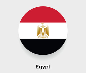 Egypt flag bubble circle round shape icon vector illustration © Kuemin