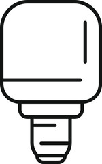 Big smart lightbulb icon outline vector. Good remote. Home light