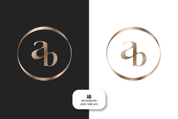 Obraz premium Letter A B Logo Luxury. Art Deco style logotype design for luxury company branding. Premium identity design.