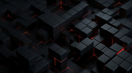 Squares wallpaper or isometric background. Futuristic illustration abstract 3d design