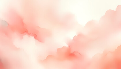 Obraz premium Peachy watercolour clouds background